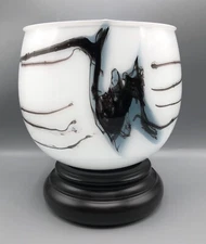 Large Vintage Holmegaard Denmark ATLANTIS Art Glass Bowl by MICHAEL BANG /g