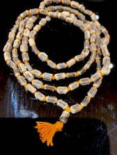 TULSI TULASI JAPA MALA NECKLACE ROSARY 108 1 BEAD HINDU YOGA PRAYER MEDITATION