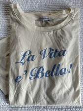 SOUTH PARADE womens L Italian LIFE and BEAUTY La Vita E’ Bella! T-SHIRT