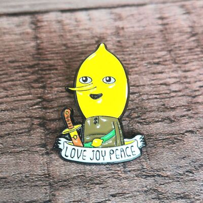 Adventure Time Pin Lemon Grab Love Joy Peace | eBay