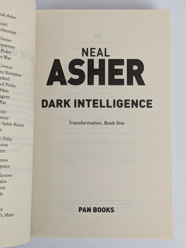 Dark Intelligence by Neal Asher (2015) - Transformation Book 1 (Paperback) - Picture 7 of 9
