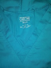 Cherokee Workwear Men Women V-Neck Scrub Top - WW Flex Aqua 3XL