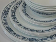 NEW 16-pc Corelle OLD TOWN BLUE DINNERWARE SET Dinner Lunch PLATES 18-oz BOWLS