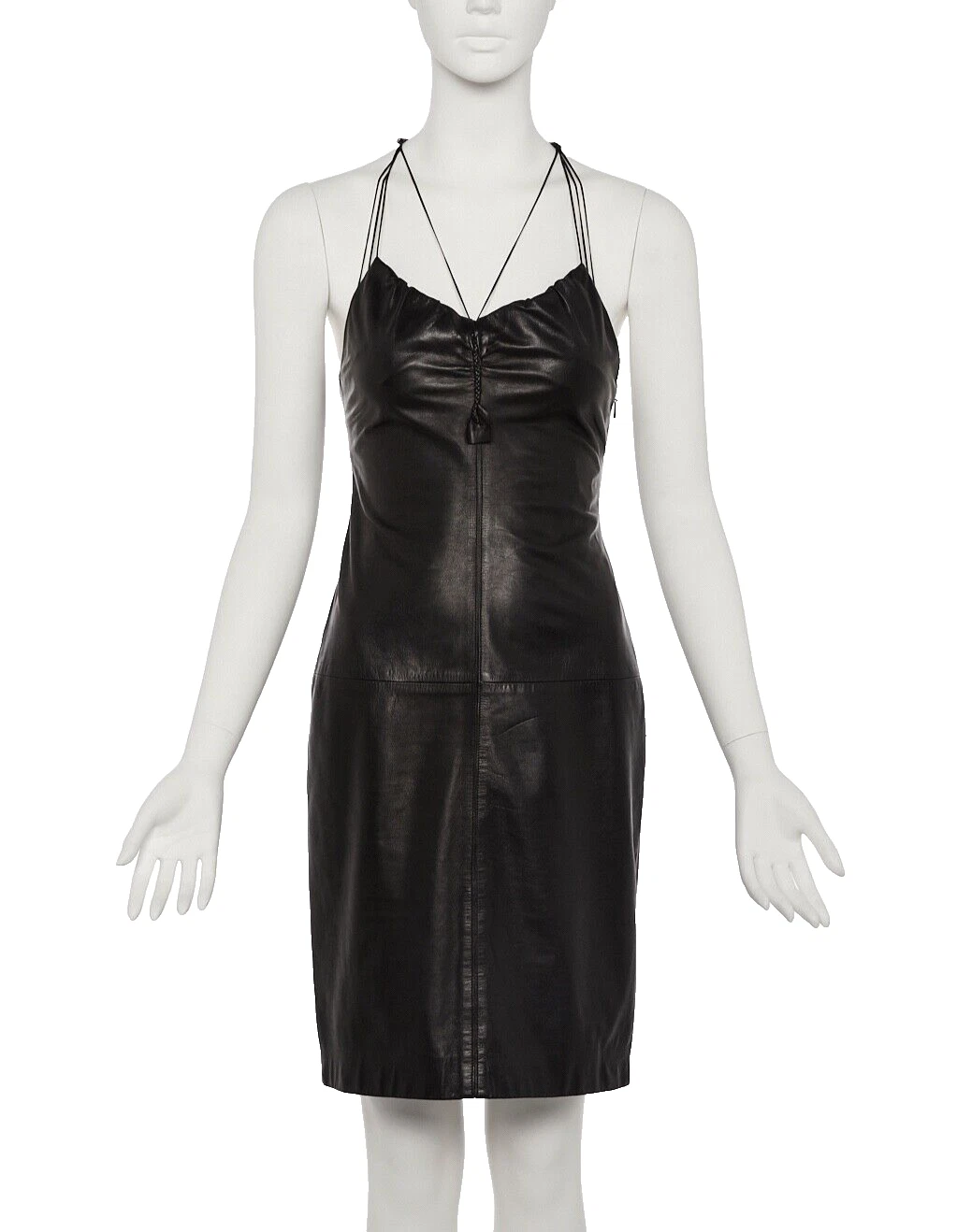 Abito Gucci by Tom Ford S S 2003 in pelle con collo alto