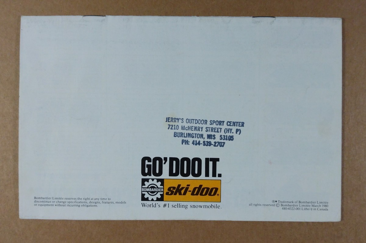 Catalogo Ufficiale Ski-Doo 1987 – Libretto Rivenditore Con Tutta La Line Up Modelli
