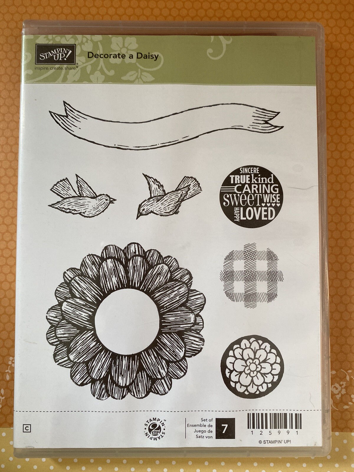 Stampin up! “Decorate A Daisy” Rubber stamp Set of 7 New | eBay