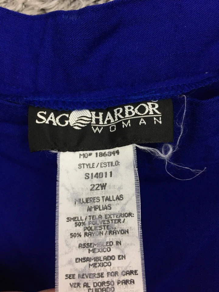 Pantalones de vestir chinos de pierna recta Sag Harbor para mujer talla 22W poliéster rayón de colección Foto 4 de 4