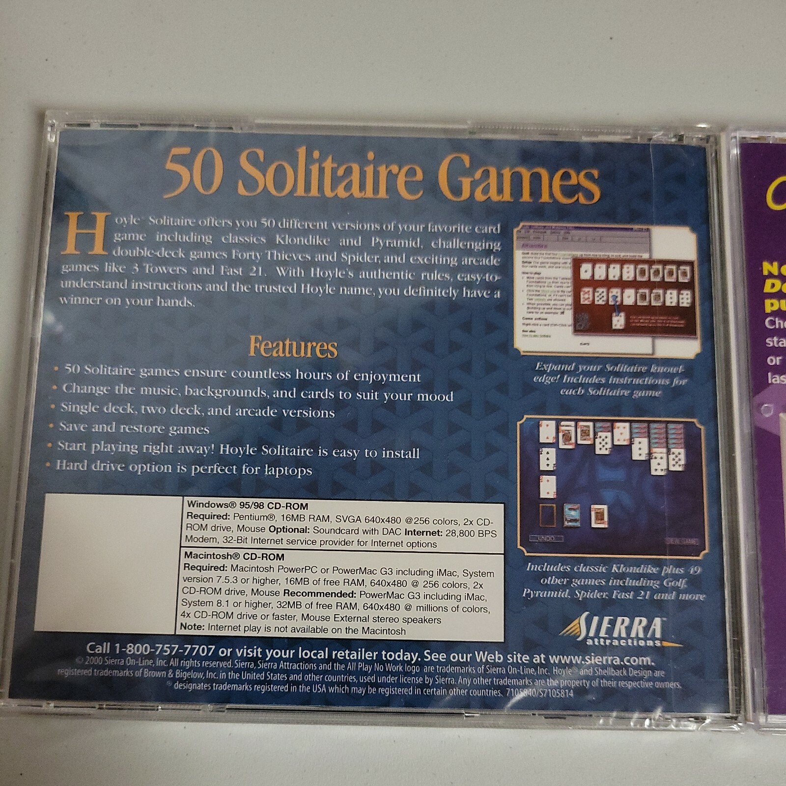 PC Games CD 2 pack Dell computer CROSSWORDS Puzzles & Hoyle Solitaire 50  Games 20626718240 | eBay