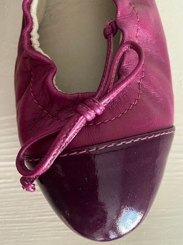 AGL Attilio Giusti Leombruni Raspberry Pink Leather Ballet Flats Size 37 New - Picture 11 of 12