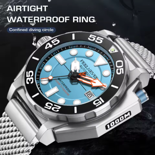 FeelNever Automatic Mechanical Watch for Men Stainless Steel Waterproof Watch - Picture 2 of 8