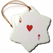 3dRose Ace of Hearts playing card - Red Heart suit - Gifts for cards game player