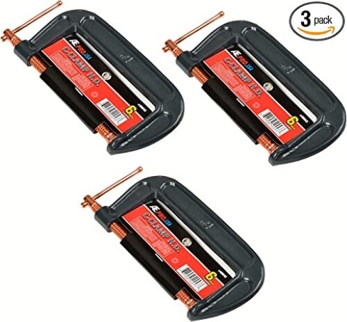 3 Stck. 6 Zoll C-Klemmen Schwerlast Stahl - Bild 1 von 3