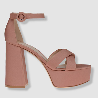 $995 Gianvito Rossi Women's Pink Sheridan Platform Sandal Shoes Size 40 EU/10 US
