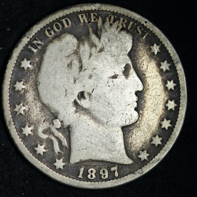 1897-O Barber Silver Half Dollar CHOICE VG FREE SHIPPING E294 UCCW