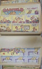 HUGE 1981-1983 GARFIELD SCRAPBOOK Sunday Color Comic Strips  Others 165 PAGES