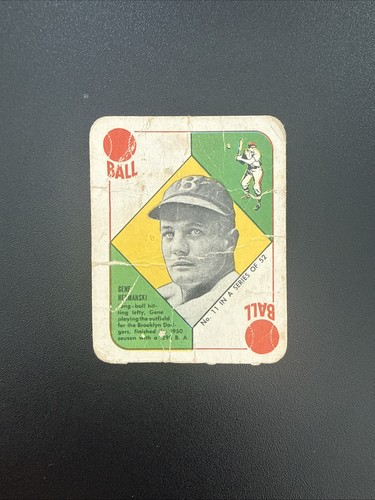 Gene Hermanski #11 1951 Topps Red Back card