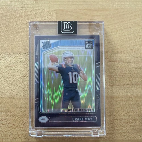 2024 Panini Donruss Optic - Rated Rookie Drake Maye #229 Purple Shock Prizm (RC)