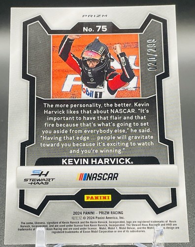 2024 Panini Prizm Racing - Red Prizm #75 Kevin Harvick /299 - Bild 2 von 3