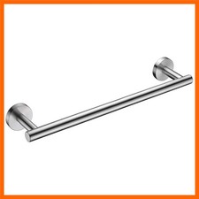 Brushed Nickel Bath Towel Bar Single Bars Towel Rack Rod Classic Wall Mounted...