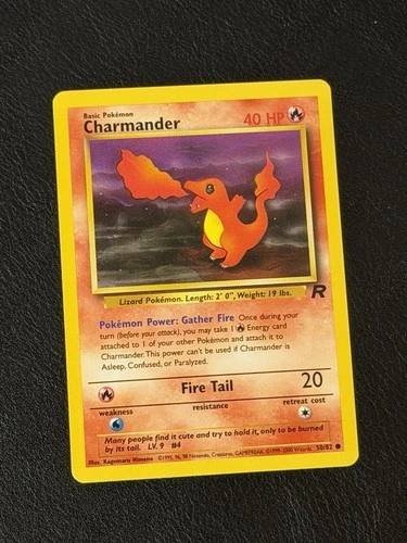 Pokemon TCG Charmander 50/82 Unlimited Team Rocket Common NM