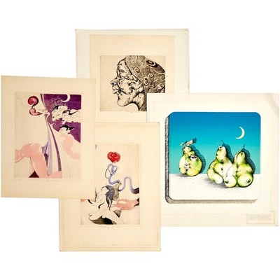 WP Eberhard Eggers (4)! original signed numbered  avant garde prints 1970
