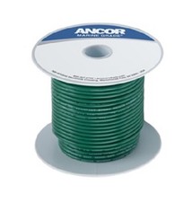 Tinned Copper Wire, 16 AWG 1mm2 , Green - 100ft