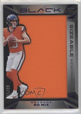 2024 Panini Black Sizeable Rookie Memorabilia Royal /99 Bo Nix #SR-BNX RC 1ea7