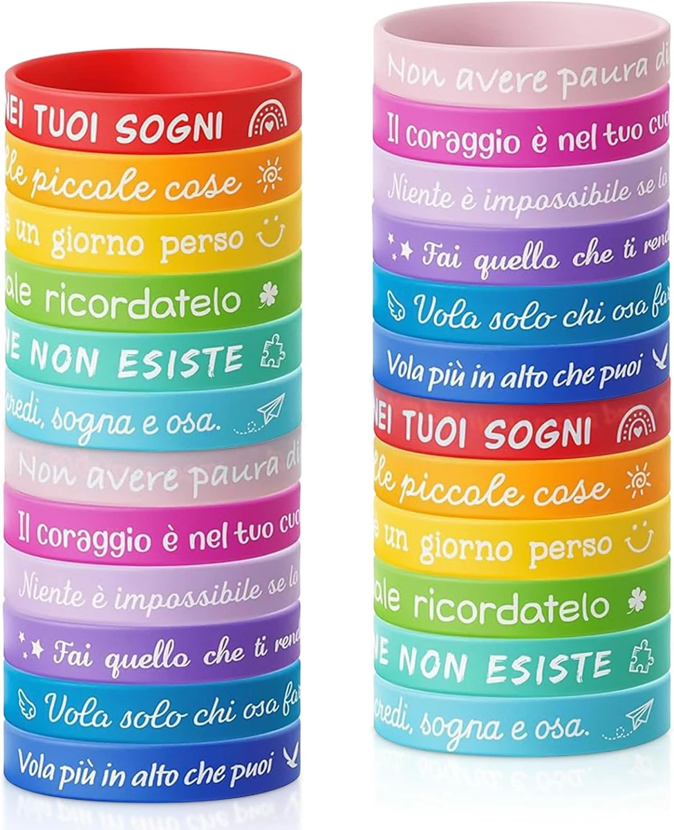 15 pezzi Braccialetti in silicone Classe del 2024, braccialetti per la