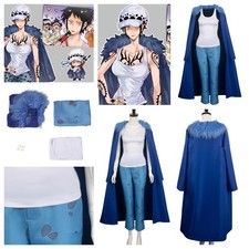 TV One Piece:Trafalgar D. Water Law versione femminile cosplay costume mantello orecchino