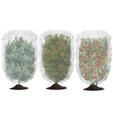 3 Pack Insect Bird Barrier Mesh Netting with Drawstring 4.9 Ft x 3.2 Ft Blueber
