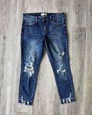 Pantalones de mezclilla BKE Payton universales ajustados al tobillo para mujer 29 nuevos con etiquetas desgastados elásticos
