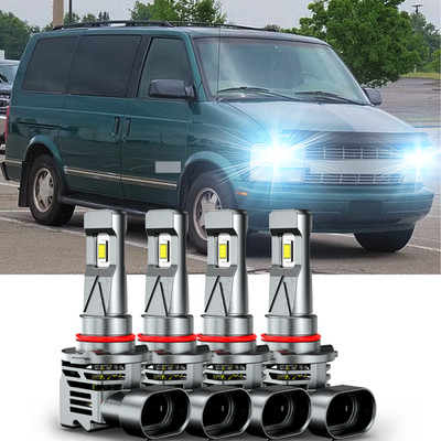 9005 9006 LED Headlights Kit Combo Bulbs 10000K High Low Beam Super White Bright