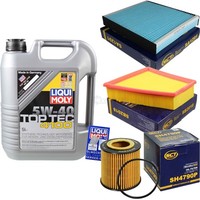 Inspektionskit Filter Liqui Moly ÖL 5L 5W-40 FüR Skoda Fabia Ii 542 1.2 12V 545