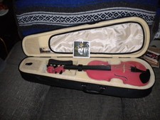 1/2 Size Beginners Instruments Acoustic Violin Set for Kids Children Pink