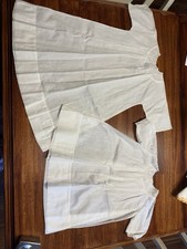 Lot 2 Antique Handmade Christening Baptismal Baby Gowns Dresses Tatted Eyelet