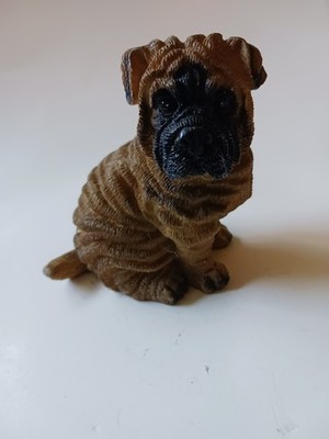 Vintage Shar Pei Dog Puppy Sandicast Figurine 4.5 Inches Tall