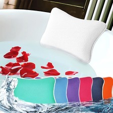 Bath Pillow Tub Non Slip Breathable Soft Comfortable Head Neck Support Machine