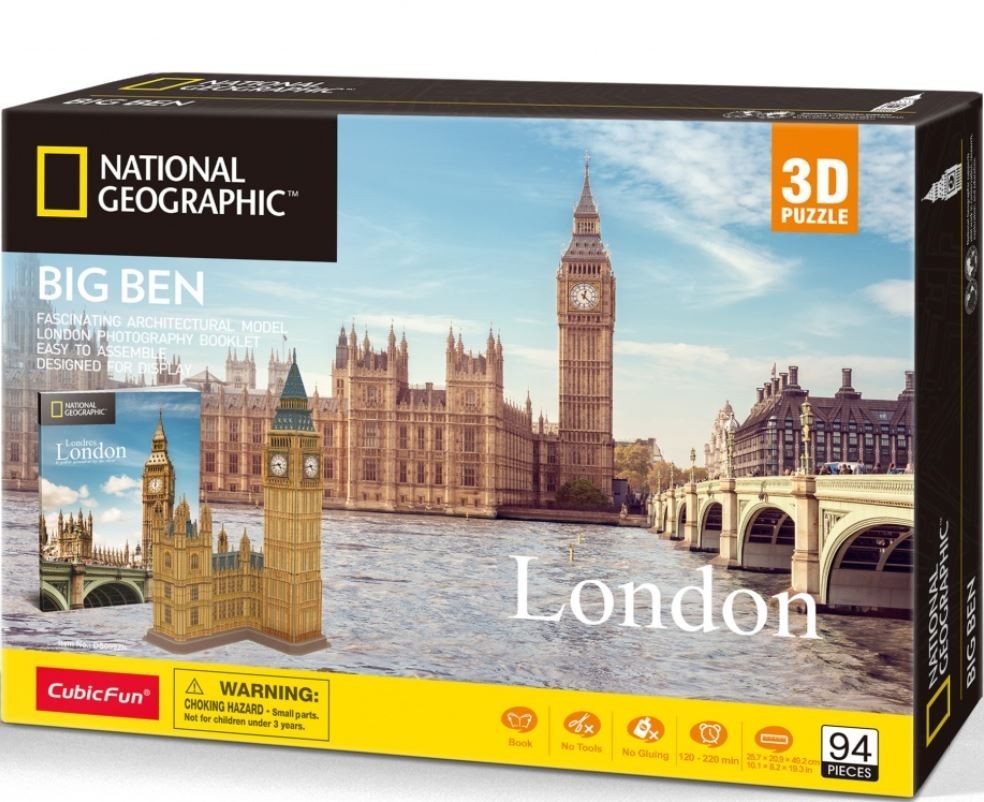 6944588209926 Кубическая забавная головоломка 3D Nati onal Geographic Big Ben Cubic Fun