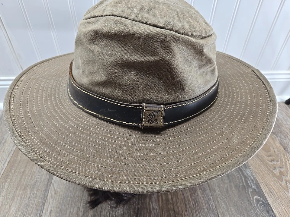 Goorin Brothers Grenadier Artículos Deportivos Para Hombre M Algodón Encerado Sombrero Ancho LEER Foto 3 de 4