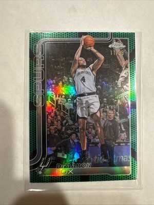 Topps 2025-26 Topps Chrome De'Aaron Fox #233 San Antonio Spurs Serial #11/99