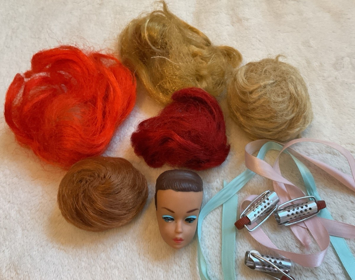Vintage 1963 Barbie's Wig Wardrobe Fashion Queen + Magic Wig Head