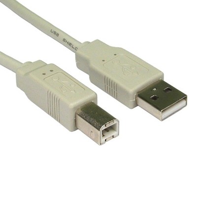 Kabel Direkt 3m USB 2.0 Typ A M auf Typ B M Datenkabel - Beige