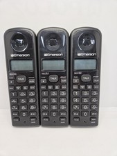 Lot of 3 Emerson EM6113-BK Cordless Expansion Handset Phone