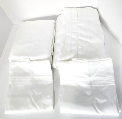 Threshold Queen Size 320 Thread Count Cool TENCEL Lyocell Sheet Set True White