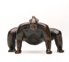 Japanese Bronze Sculpture Sumo Wrestler Noguchi Tamanishiki Style Heavy 20th C