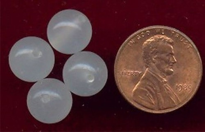 #ad #ad 18 VINTAGE MILKY WHITE CRYSTAL JAPANESE GLASS 10mm. SMOOTH BEADS 992A $2.24