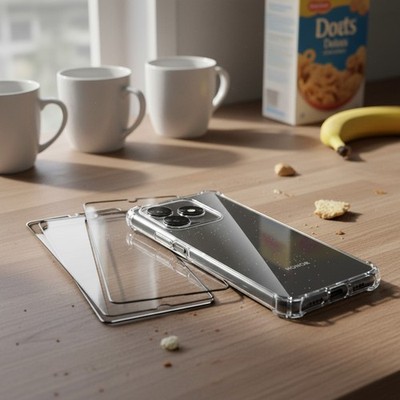 Smartphone Cover Clear Screen Protector Case