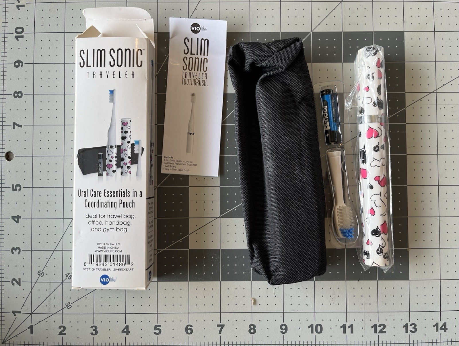 Brand New SLIM Sonic Battery Operated (AAA) Travel Toothbrus