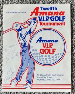 Rare Twelfth Amana VIP Golf Tournament  1978 Official Program - (11) Autographs