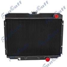 Aluminum 3 Row Radiator For 1967-1970 Ford Mustang Mercury Cougar V8 Black Cu338